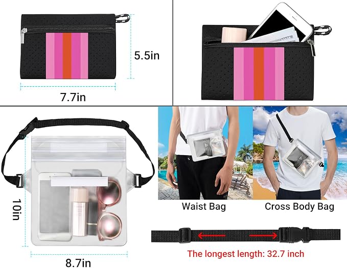 IBFUN Neoprene Bag, Large Multipurpose Beach Bag Neoprene Tote Bag with Inner Pocket for Women/Pool - Image 5