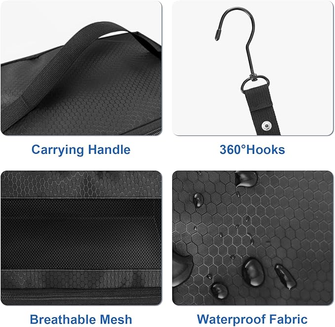 Olosar Suitcase Organizer, Travel Luggage Organizer Portable Hanging Travel Shelves Collapsible Hanging Packing Cubes for Carry on Suitcase - Image 3