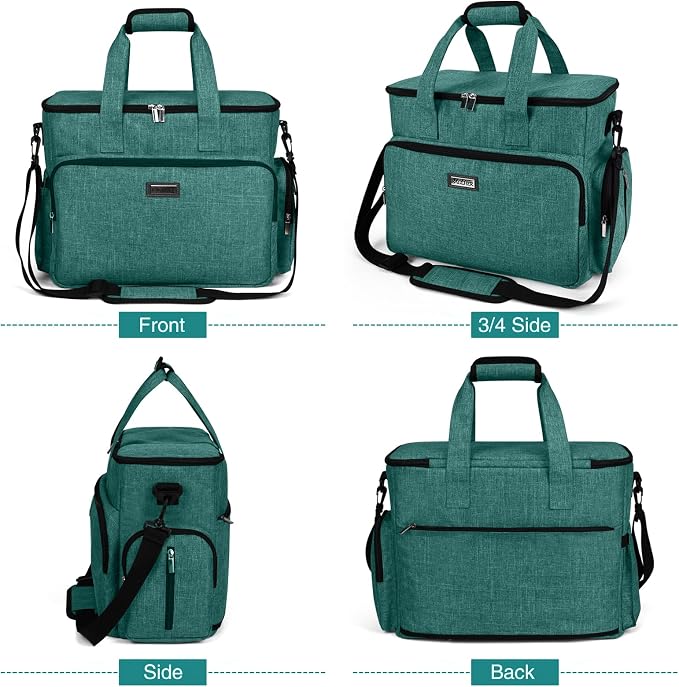 BAGLHER Dog Travel Bag, Airline Approved Pet Tote Organizer with Multi-Function Pockets, 2 X Food Storage Containers and 2 X Collapsible Bowls, Perfect Weekend Pet Travel Set for Dog, Cat Green - Image 2
