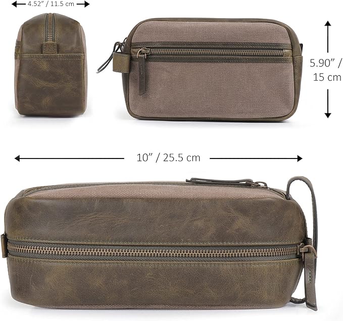 Londo Genuine Leather Travel Toiletry Bag – Makeup, Shaving Organizer, Dopp Kit for Men & Women, Durable & Stylish Travel Accessory - Image 4