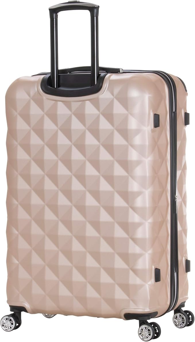 Kenneth Cole REACTION Diamond Tower Collection Lightweight Hardside Expandable 8-Wheel Spinner Travel Luggage, Rose Gold, 28-Inch Checked - Image 5