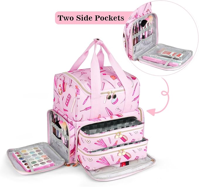Nail Polish Organizer Case - Large Double Layer Organizers and Storage Bag for Nail Supplies and Art Tech - Image 5
