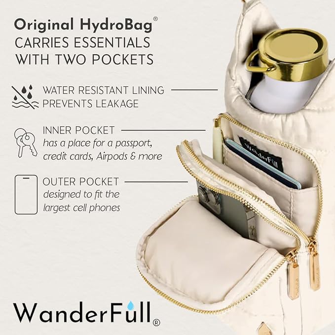 WanderFull Original HydroBag Crossbody Water Bottle Holder with Phone Pocket, Fits Water Bottles up to 32 oz - Image 7