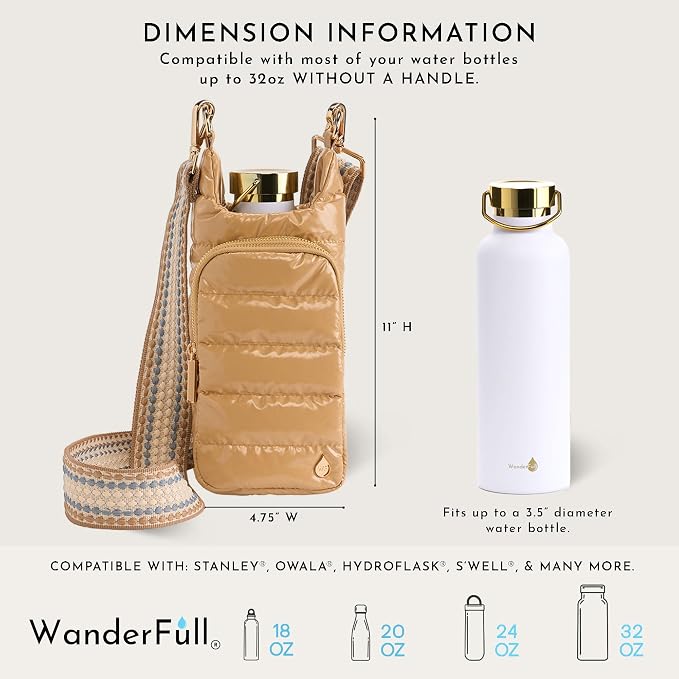 WanderFull Original HydroBag Crossbody Water Bottle Holder with Phone Pocket, Fits Water Bottles up to 32 oz - Image 6