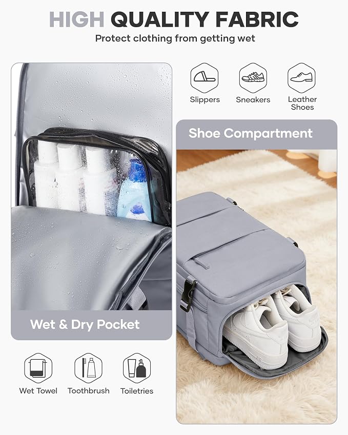 coofay Vacuum Backpack Travel with Pump Vacpack Travel Backpack with Vacuum System Mochila de Viaje Compresion al Vacio Easyvacpack Airbag Backpacks for Traveling Carry on Luggage - Image 7