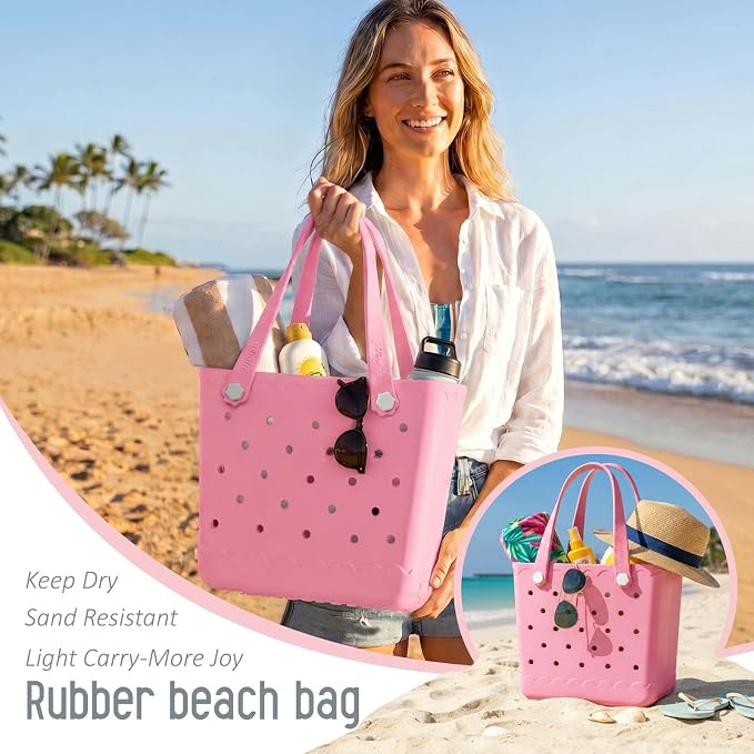 Rubber Beach Bag Waterproof Durable Large Tote Bag for Beach Sports Pool Swim Travel EVA Tote - Image 6