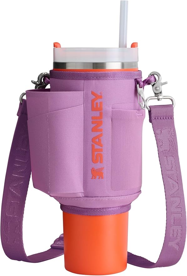 STANLEY All Day Quencher Carry All for 40 oz Tumbler with Handle | Crossbody Bag with Phone Holder Pocket, Card Sleeve & Detachable Strap | Water Bottle Carrier Bag | BPA-Free | Lilac by Unknown