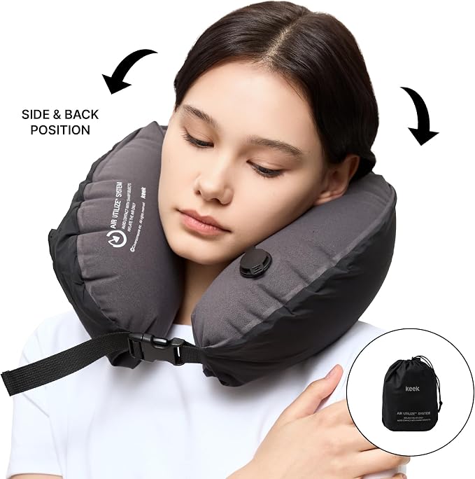 KEEK PillowO Travel Neck Pillow – Ultra-Light 82g, Packs Smaller Than a Passport, Perfect for Flights, Commuting & Camping - Image 5