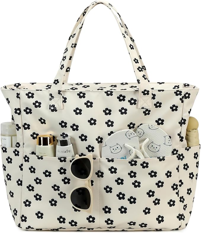 Bluboon Waterproof Beach Tote Pool Bags for Women Ladies Extra Large Carry On Bag With Wet Compartment for Weekender Travel by BLUBOON