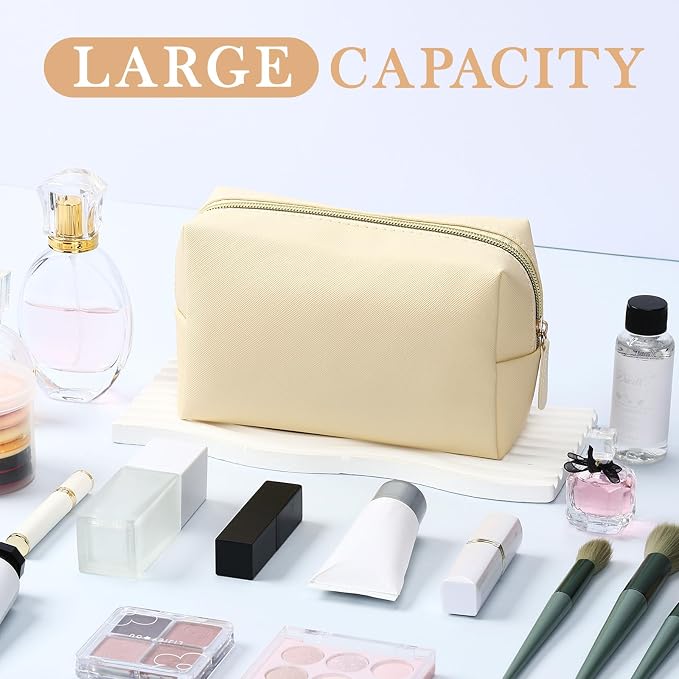 Kigeli 20 Pcs Makeup Bag Bulk PU Leather Cosmetic Pouches Waterproof Plain with Zipper Preppy Makeup Pouch Toiletry Bag for Women Wedding Bachelorette Party Gift Travel Storage Organizer (Macaron) - Image 4