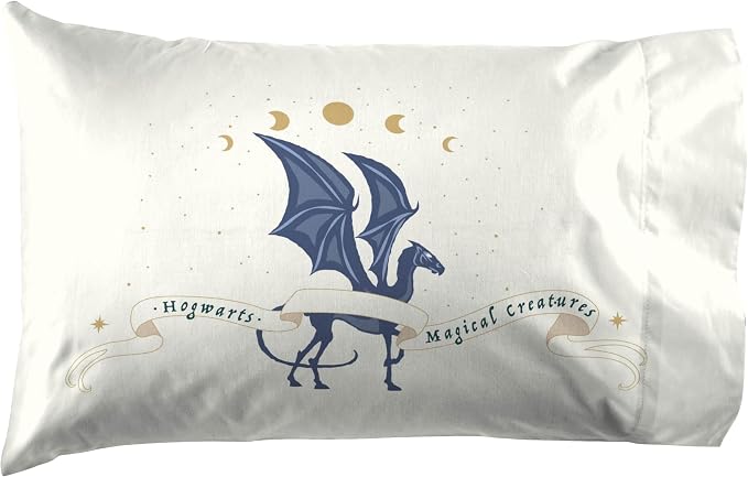 Jay Franco Kids Sheet Set with Fitted, Flat Sheets & Pillow Cover - Ultra-Soft Bedding with Pillowcase for Room Decor, White - Harry Potter, 4 Piece Full - Image 3