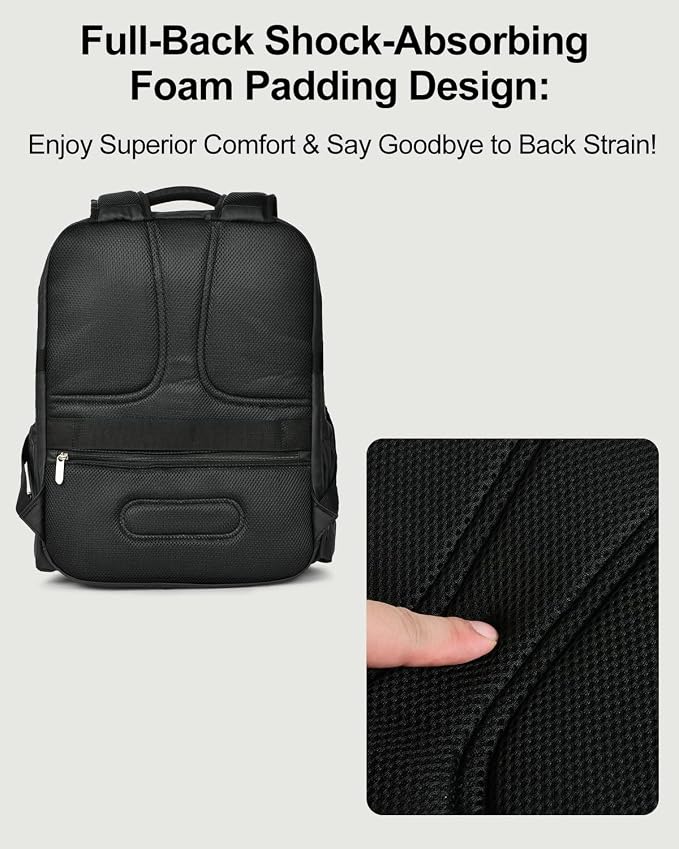 Travel Backpack for Women & Men, Carry On Personal Item Bag Flight Approved, Large Waterproof Laptop Backpack for Travel, Overnight, College & Commuting Black - Image 5