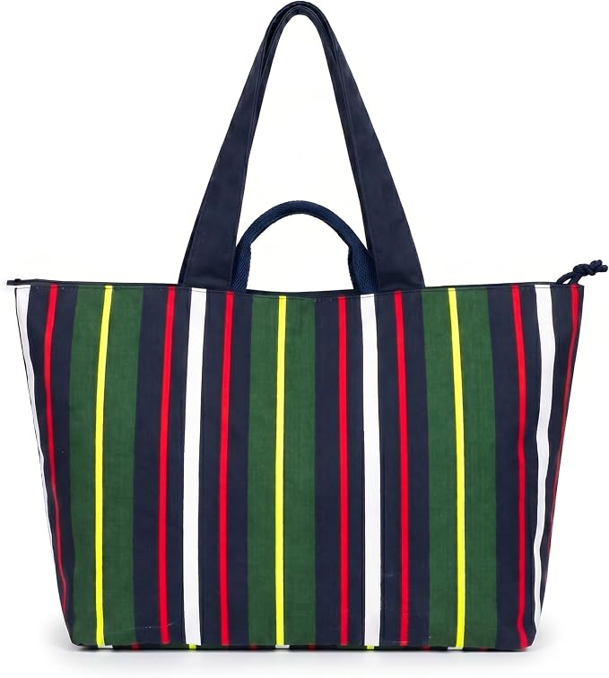 Salt Earth XL Beach Tote Bag for Women – XL Travel Tote with Zipper & Pockets, Oversized Canvas Pool Bag, Weekender Carry-On by SaltEarth