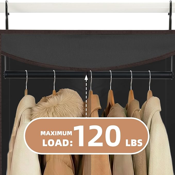 STORAGE MANIAC 57" Hanging Garment Bag Zipper Cover with Sealed Clear Window, Long Garment Cover for Closet Storage Wardrobe Clothes Protector, Large Garment Storage Bag for Dresses, Black，2-Pack - Image 3