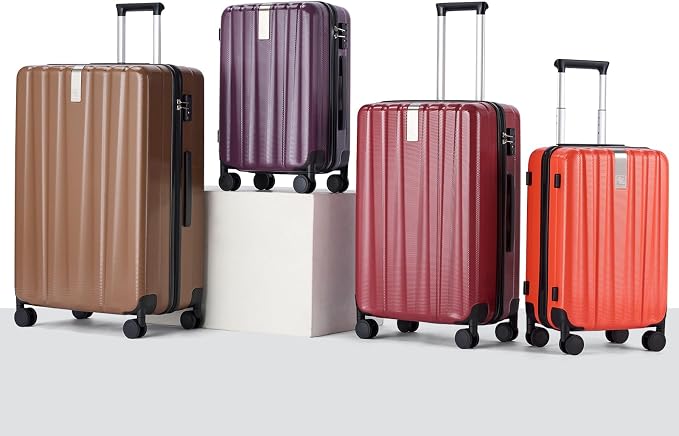Hanke Luggage Sets 2 piece Carry On Luggage with Wheels PC Hard Shell Suitcases Lightweight Checked Travel Luggage Large Travel Suitcase Woman Men 20/29 Inch（Purple） - Image 9