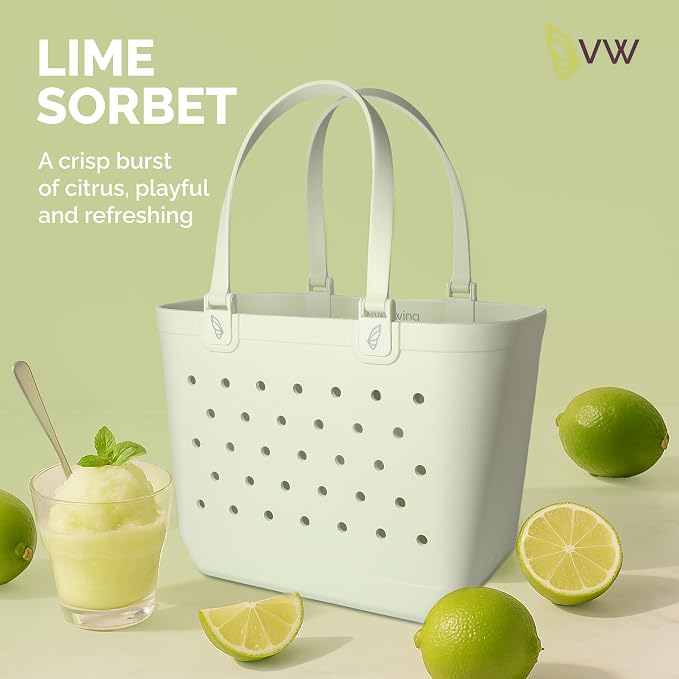 Large Rubber Beach Tote Bag - Waterproof Bag With Sand Proof Pouch For Beach, Travel, Pool (13.7" x 9.4" x 18.9") - Image 6