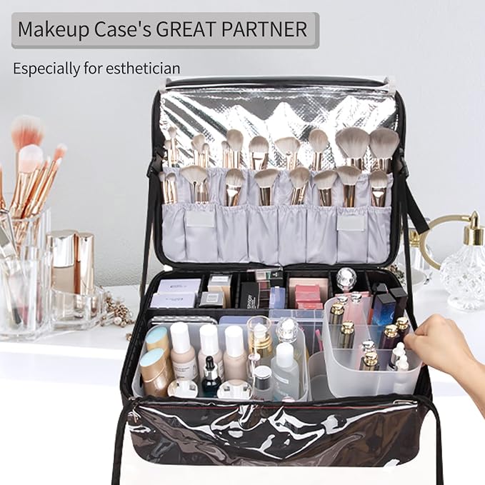 OCHEAL Makeup Organizer Case Set: Stackable Clear Vanity Storage - Multi-size Holder for Makeup, Jewelry, Toiletries - Image 4