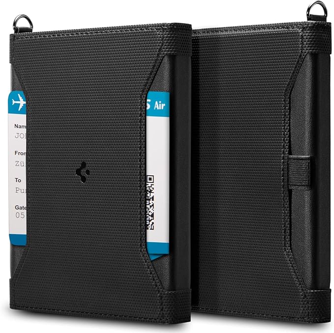 Spigen Life for Passport Card Cover Holder with RFID Blocking Technology Wallet Travel Documents Organizer Protector Accessories, SIM Card Pin Included by Spigen