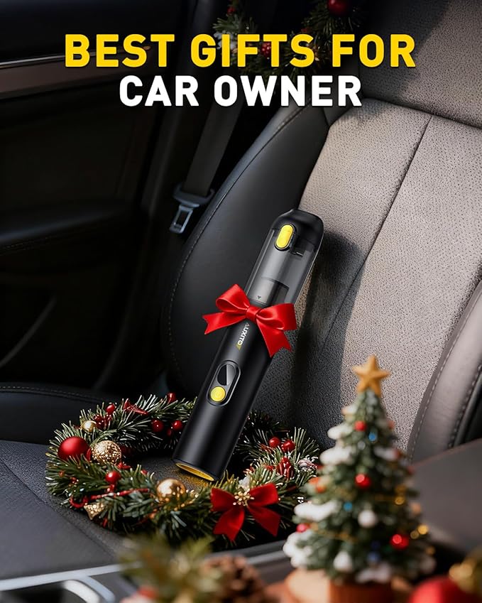AUXITO Car Vacuum Portable Cordless 14000Pa Suction, Handheld Vacuum Blow & Suction 2 in 1, Small Vacuum Cleaner Hand Held Vacuum for Car, Home, Pet, Office, Ideal Gifts for Men & Women (Black)