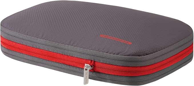 BeeNesting Compression Packing Cubes for travel carry on WaterProof Double Sided Small compressable packing bags 9L/GrayRed by BeeNesting