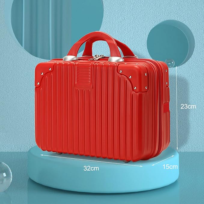 11L Makeup Travel for Women Girl, Hard Shell Vanity Cases with Elastic Band and Zipper, Portable Waterproof ABS Cosmetic Case for Travel - Image 4