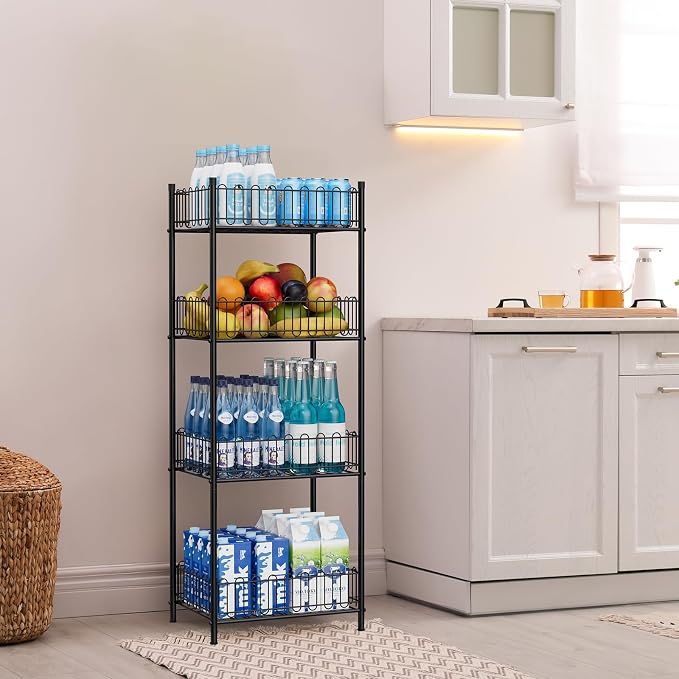 OYEAL Water Bottle Storage Holder 4 Tier Can Organizer for Pantry, Large Capacity Soda Can Organizer for Kitchen Party Organizers and Storage, Tumbler Mug Cup Holders - Image 4