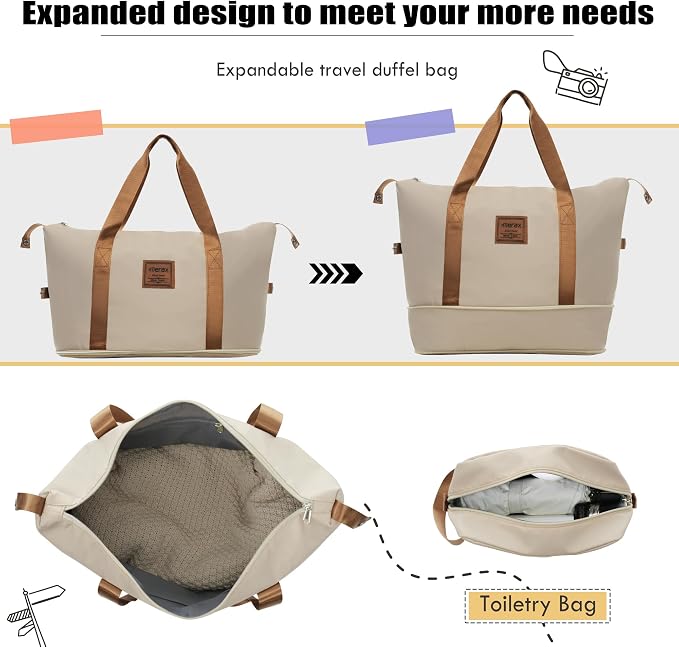 Merax 5 Piece Luggage Set,Expandable Softside Suitcase Set.Khaki | Carry-On Luggage Included,Durable and Lightweight Travel Suitcase Set with Spinner Wheels and TSA Lock.22"/26"/30" - Image 6