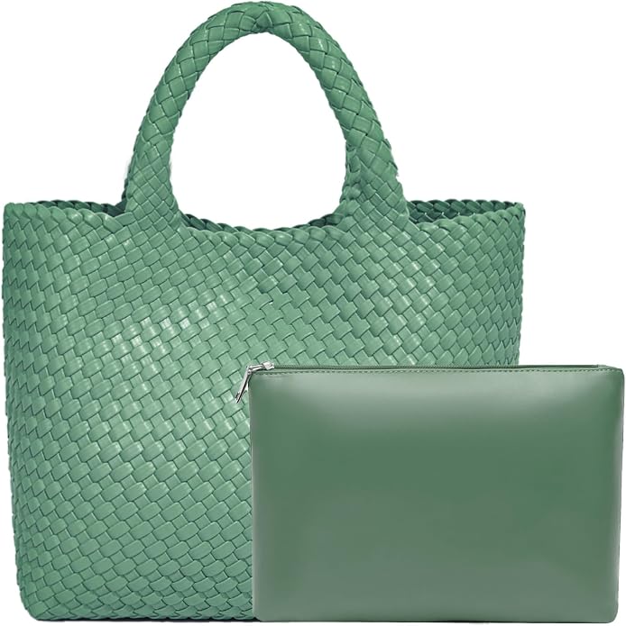 JINMANXUE Fashion Woven Bag Shopper Bag Travel Handbags and Purses Women Tote Bag Large Capacity Shoulder Bags by JINMANXUE