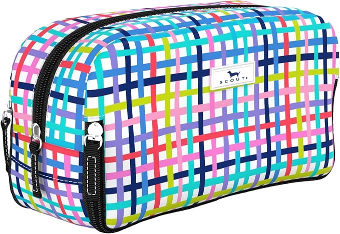 SCOUT 3-Way Bag - Travel Makeup Pouch and Toiletry Bag for Women with Three Zipper Compartments - Stands Upright, Wipes Clean by SCOUT