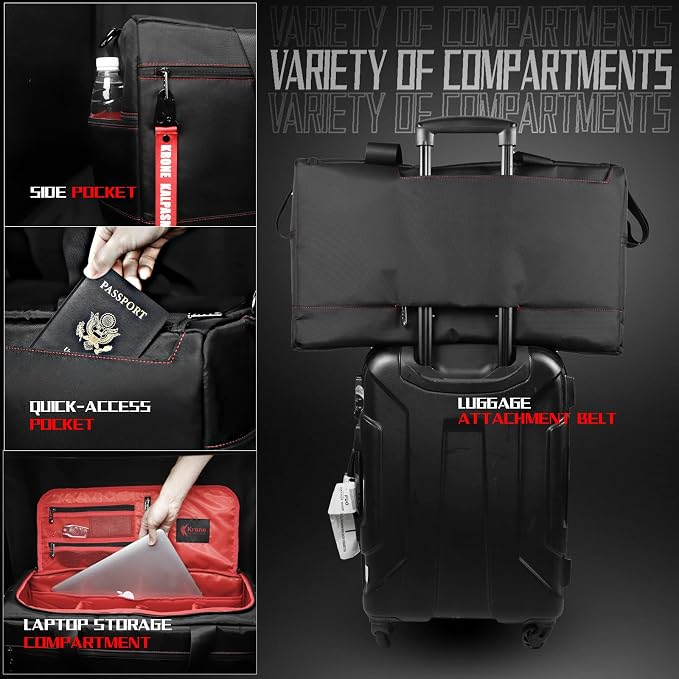 Sneaker Bag for Travel/Sneakerhead gift/Outdoor Sports Bag/Gym Bag /, A Multi-functional Travel Duffel Bag with 3 Adjustable Dividers, & Shoulder Strap,Made of Nylon, by Krone Kalpasmos-classic - Image 4
