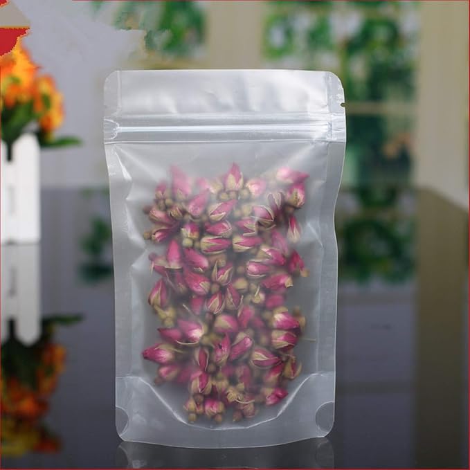 PABCK 500 Pcs 3.5x5.1 inch Resealable Stand Up Bags Matte Clear Zipper Lock Heat Seal Pouches with Tear Notch for Zip Food Storage Lock Packing - Image 4