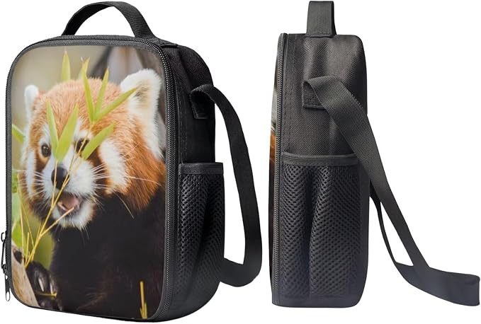 Girls Boys School Backpack with Lunch Box Pencil Case Comfy Padded Lightweight Red Panda Backpack Set Kids Cute Bookbag Insulated Lunch Bag Student Large Capacity Daypack 17 Inch - Image 4
