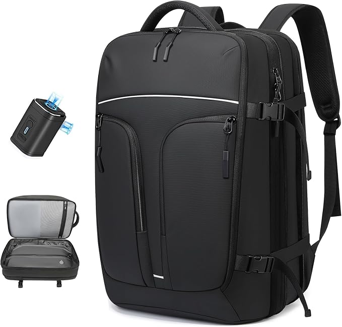 TANGCORLE Vacuum-Compressed Travel Backpack: Expandable, Airline-Approved Laptop Backpack—Unisex Business Backpack by TANGCOREL