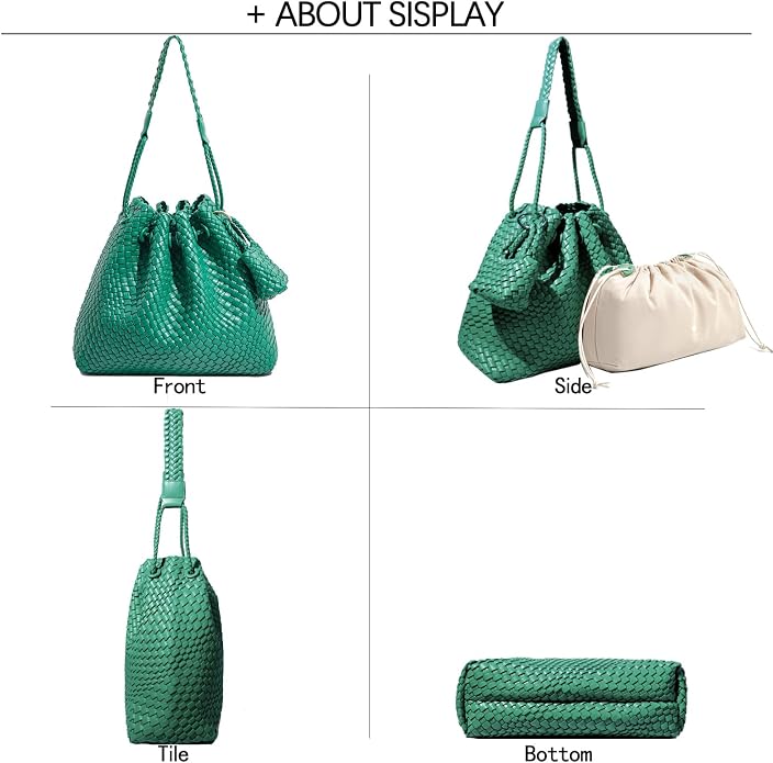 JINMANXUE Woven Purse for Women, Beach Hobo Shoulder Bag, Top-handle Tote Handbag, Shopper Underarm Satchel for Work Travel | Spacious Lightweight - Image 7