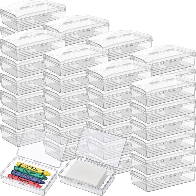 Reallnaive 48 Pcs Travel Soap Container Portable Plastic Soap Boxes Bulk with Lid Homeless Donations Bulk Gym Shower Tour Groups Hotel Outdoor Camping (Clear) by Unknown