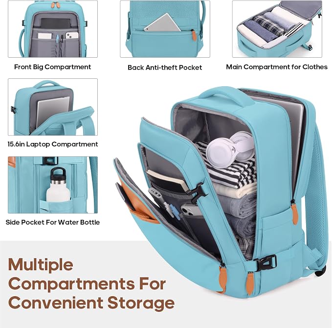 Luggage Sets 7 Piece, Durable Hardside ABS Carry on Luggage with Spinner Wheels & YKK Zipper TSA Lock, Large Checked Travel Suitcase With Backpack Set for Men and Women,20/24/28 Inch - Image 5