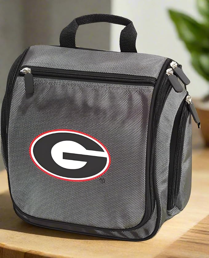 Broad Bay University of Georgia Toiletry Bags Or Hanging Georgia Bulldogs Travel Shaving Kits for Men (Gray) - Image 2