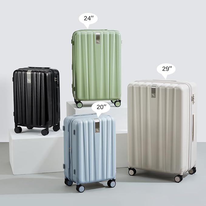 Hanke 24 Inch Expandable Checked Luggage Lightweight PC Hard Shell Luggage Suitcases with Wheels Travel Luggage Rolling Large Suitcase Travel Luggage Bag for Go to University.(Gray) - Image 9