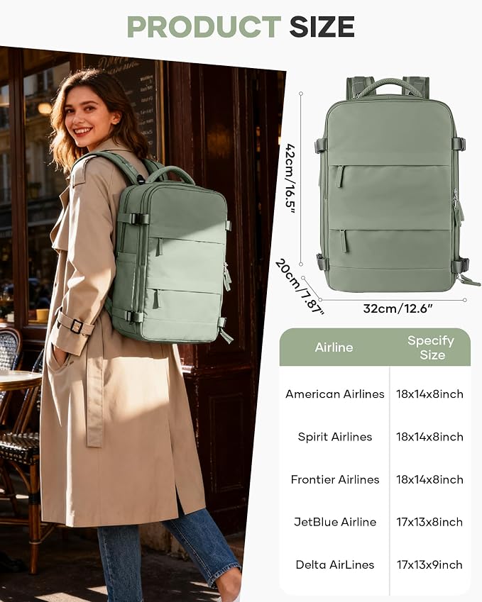coofay Vacuum Backpack Travel with Pump Vacpack Travel Backpack with Vacuum System Mochila de Viaje Compresion al Vacio Easyvacpack Airbag Backpacks for Traveling Carry on Luggage - Image 4