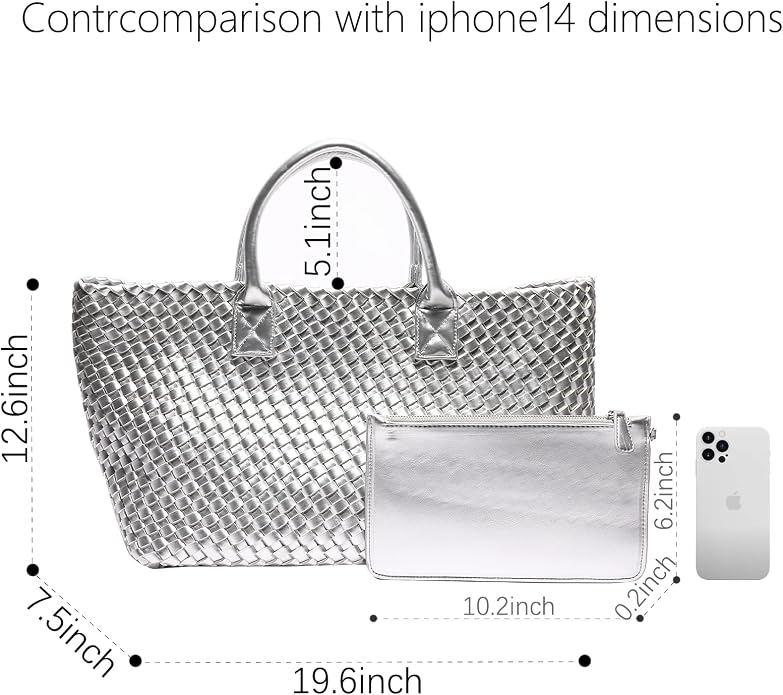 Woven Bag Shopper Bag Travel Handbags and Purses Women Tote Bag Large Capacity Shoulder Fashion Bags - Image 2