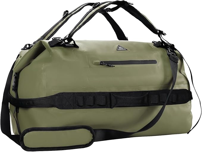 Haimont IPX7 Waterproof Roll-Top Dry Duffel Backpack | 60L/90L Sizes, 500D Tarpaulin, Welded Seams, Mesh Pockets, Boating & Kayaking by Haimont