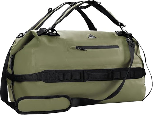 Haimont IPX7 Waterproof Roll-Top Dry Duffel Backpack | 60L/90L Sizes, 500D Tarpaulin, Welded Seams, Mesh Pockets, Boating & Kayaking by Haimont
