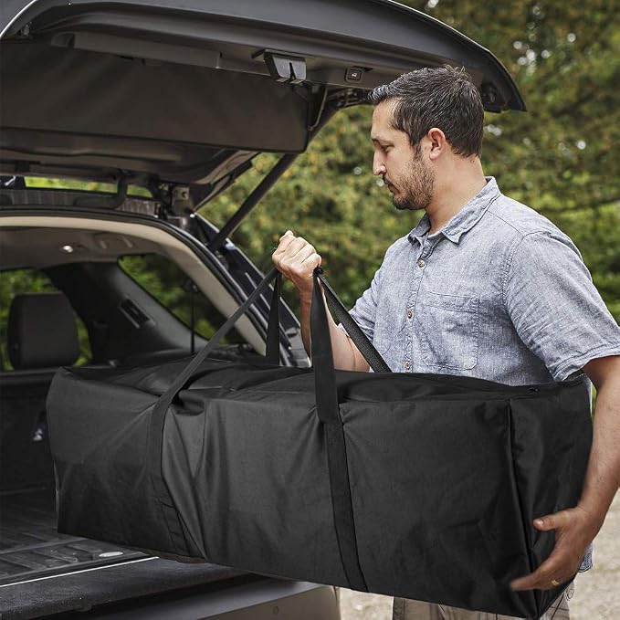Sports Duffle Bag - Extra Large Travel Duffel Luggage Bag with Upgrade Zipper, Sturdy & Water Resistant, Black (Black 47inch 2Pack) - Image 2