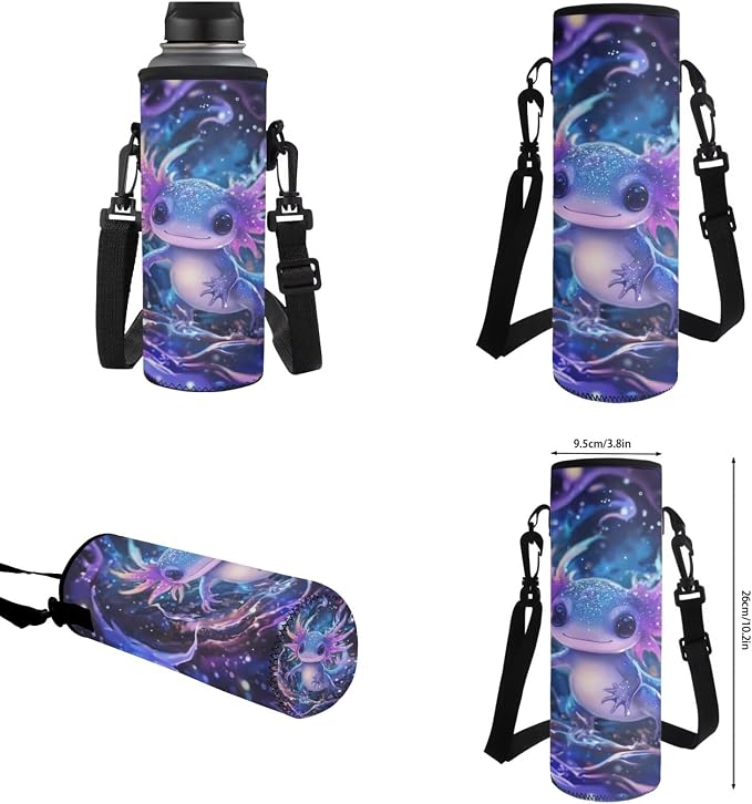 Axolotl Backpack for Girls 8-10 6-8 Children's Back to School Bag with Lunch Box and Pencil Case and Water Bottle Holder 4Pc Travel/Camping Rucksack 17'' School Bookbag Set - Image 7