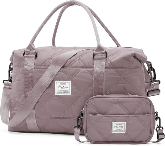 Travel Duffel Bag, Carry On Overnight Weekender Bags for Women | Travel Bag with Wet Pocket & Trolley Sleeve, For Spirit Airlines 18x14x8 Personal Item Bag by HYC00