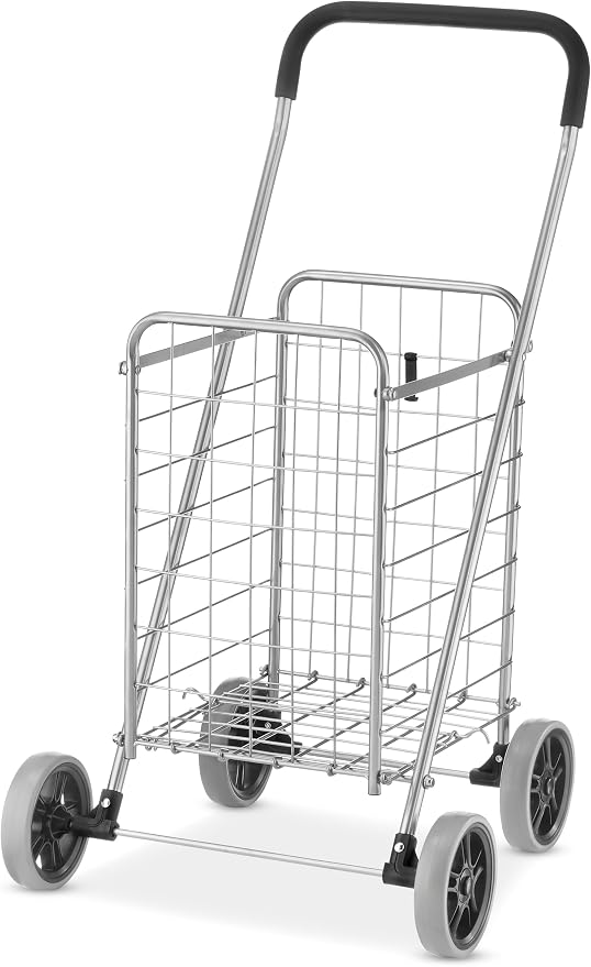 Whitmor Utility Shopping Cart - Durable Folding Design for Easy Storage, Model Number: 6250-4997-2-SIOCA by Whitmor