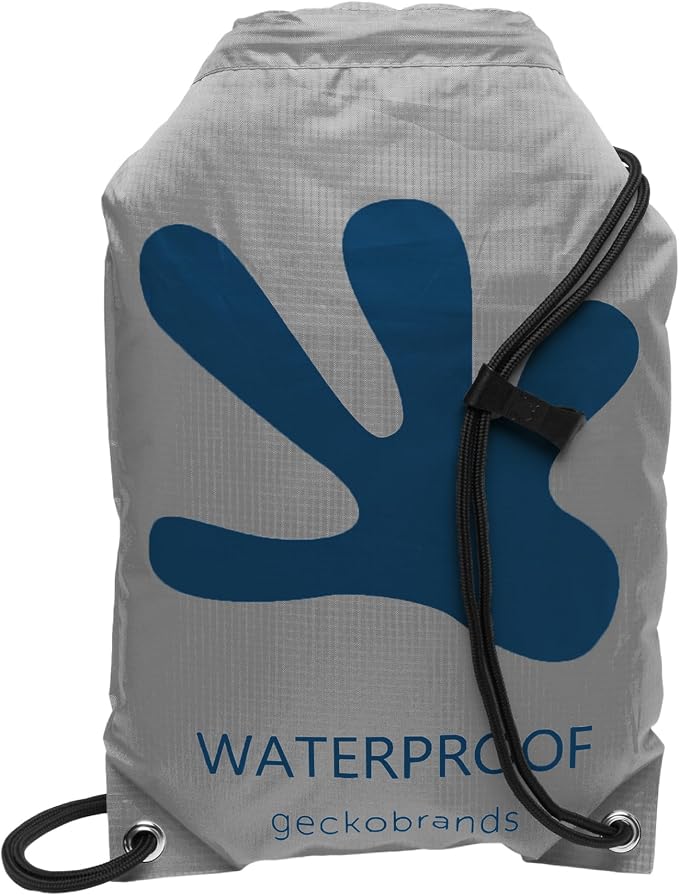 geckobrands Embark 10L Drawstring Backpack – Waterproof, Lightweight Dry Bag for Beach, Hiking, and Light Water Activities by geckobrands