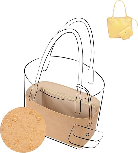 DGAZ Lightweight Purse Organizer Insert for GYARD-Anjou/Artois/SaintLouis Bags,silk and DupontPaper handbag inner for Luxury Bag(Chai,AnjouMini) by DGAZ
