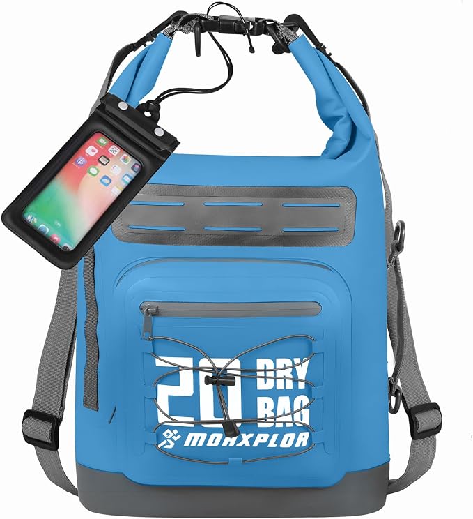 MORXPLOR Dry Bag Waterproof,5L/10L/20L/30L/40L/55L Roll Top Dry Bag Backpack with WaterProof Phone Case for Swim,Kayak by MORXPLOR