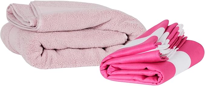 Dock & Bay Beach Towel - Quick Dry, Sand Free - Compact, Lightweight - 100% Recycled - Includes Bag - Cabana - Phi Phi Pink - Extra Large (200x90cm, 78x35) - Image 7